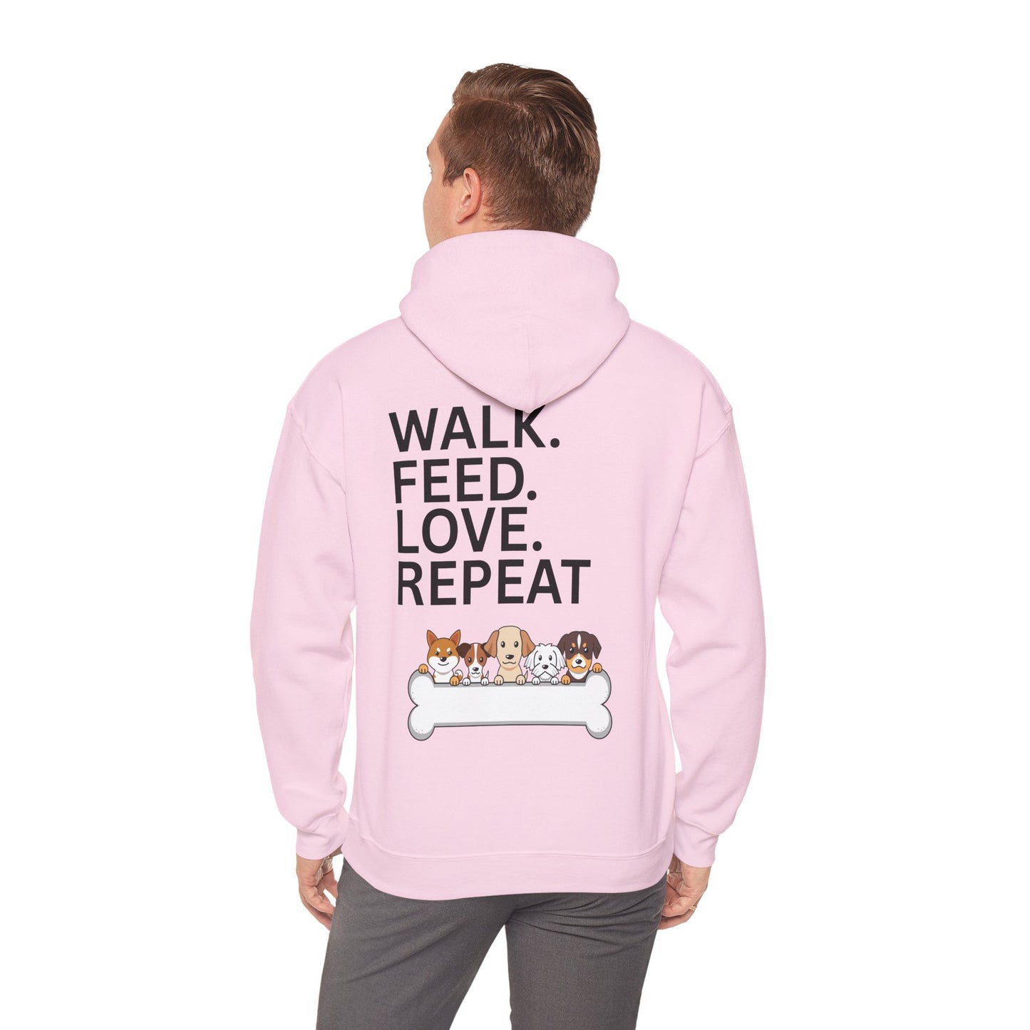 A cozy hoodie designed for dog lovers, featuring a kangaroo pouch pocket.