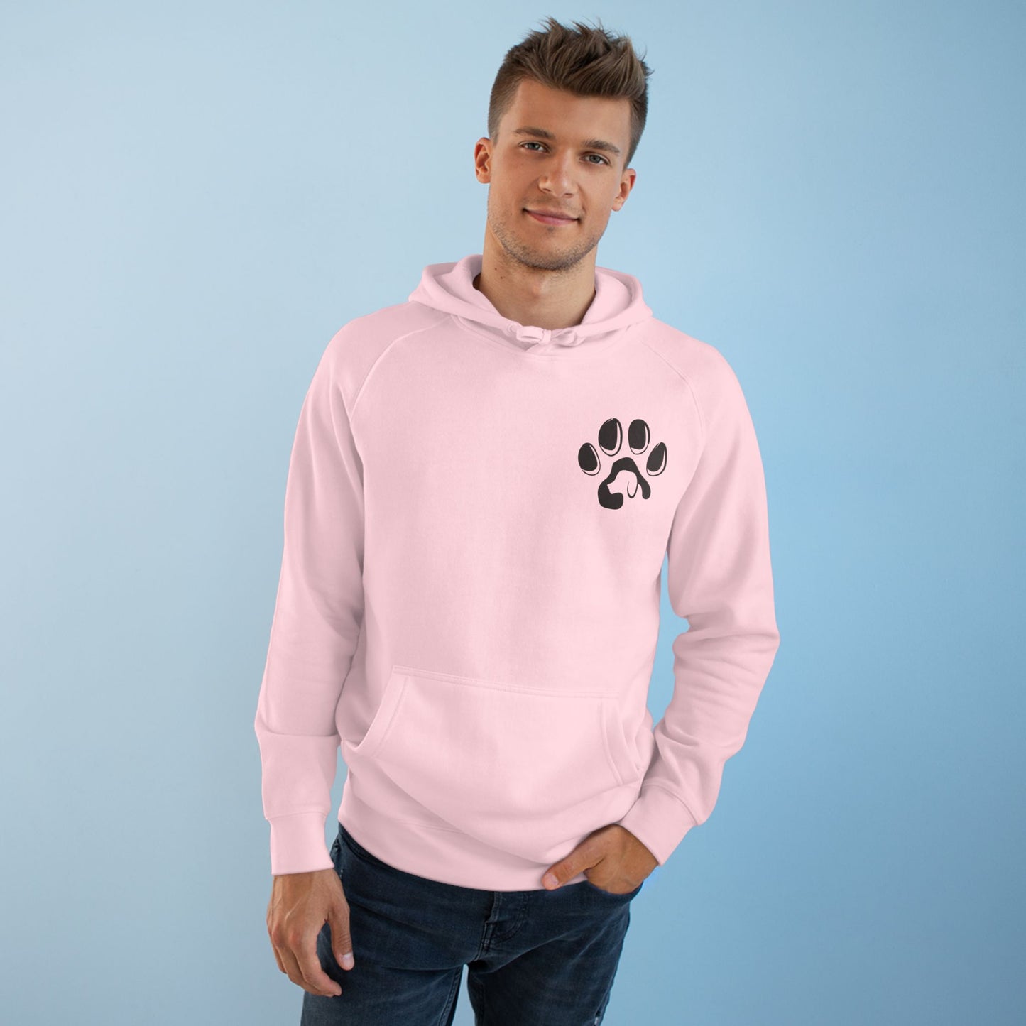 Cute Dog Lover Unisex Hoodie, Animal Paw Print Sweatshirt, Pet Gift, Animal Rights Apparel, Gift for Dog Mom, Vintage Dog Art