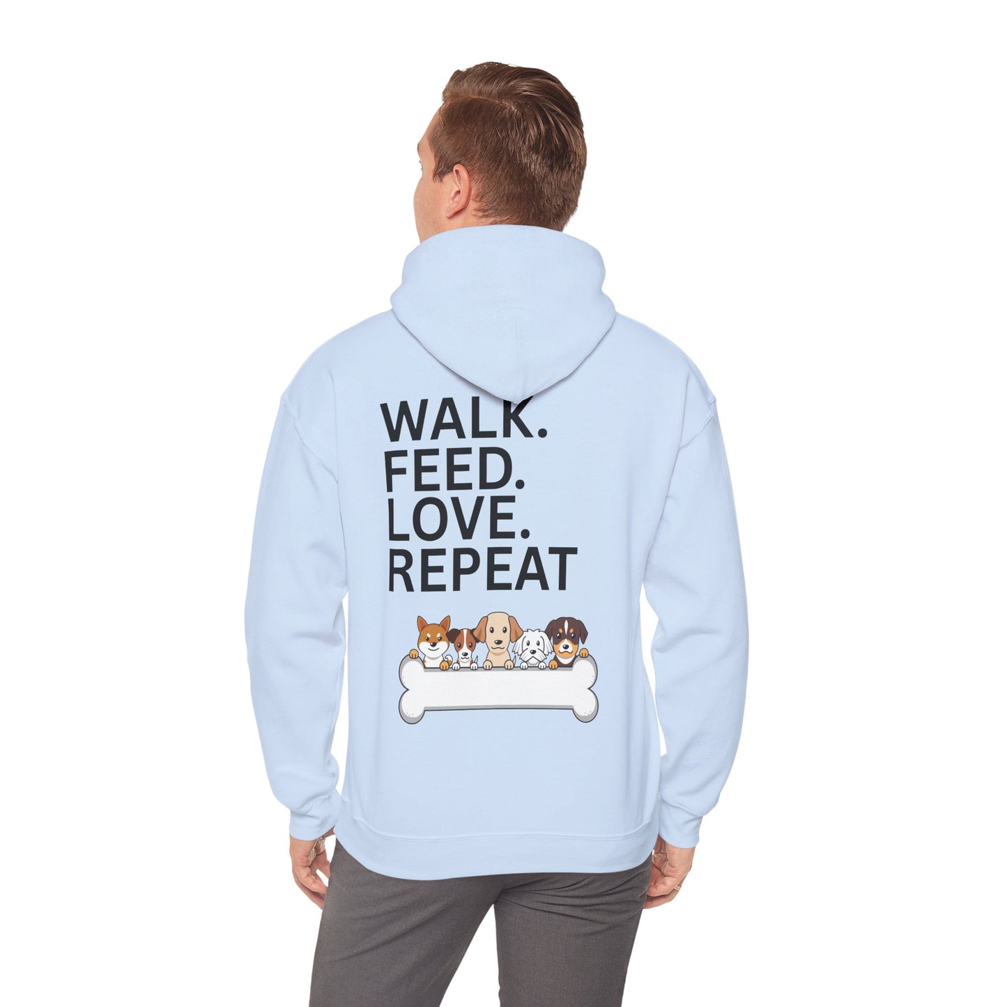 A cozy hoodie designed for dog lovers, featuring a kangaroo pouch pocket.