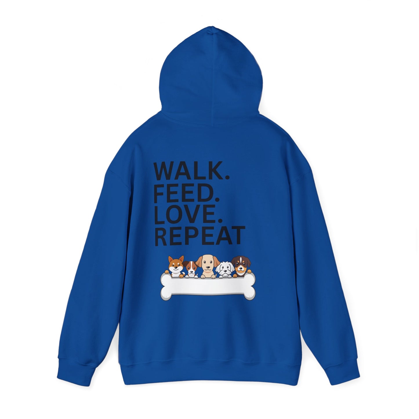 A cozy hoodie designed for dog lovers, featuring a kangaroo pouch pocket.