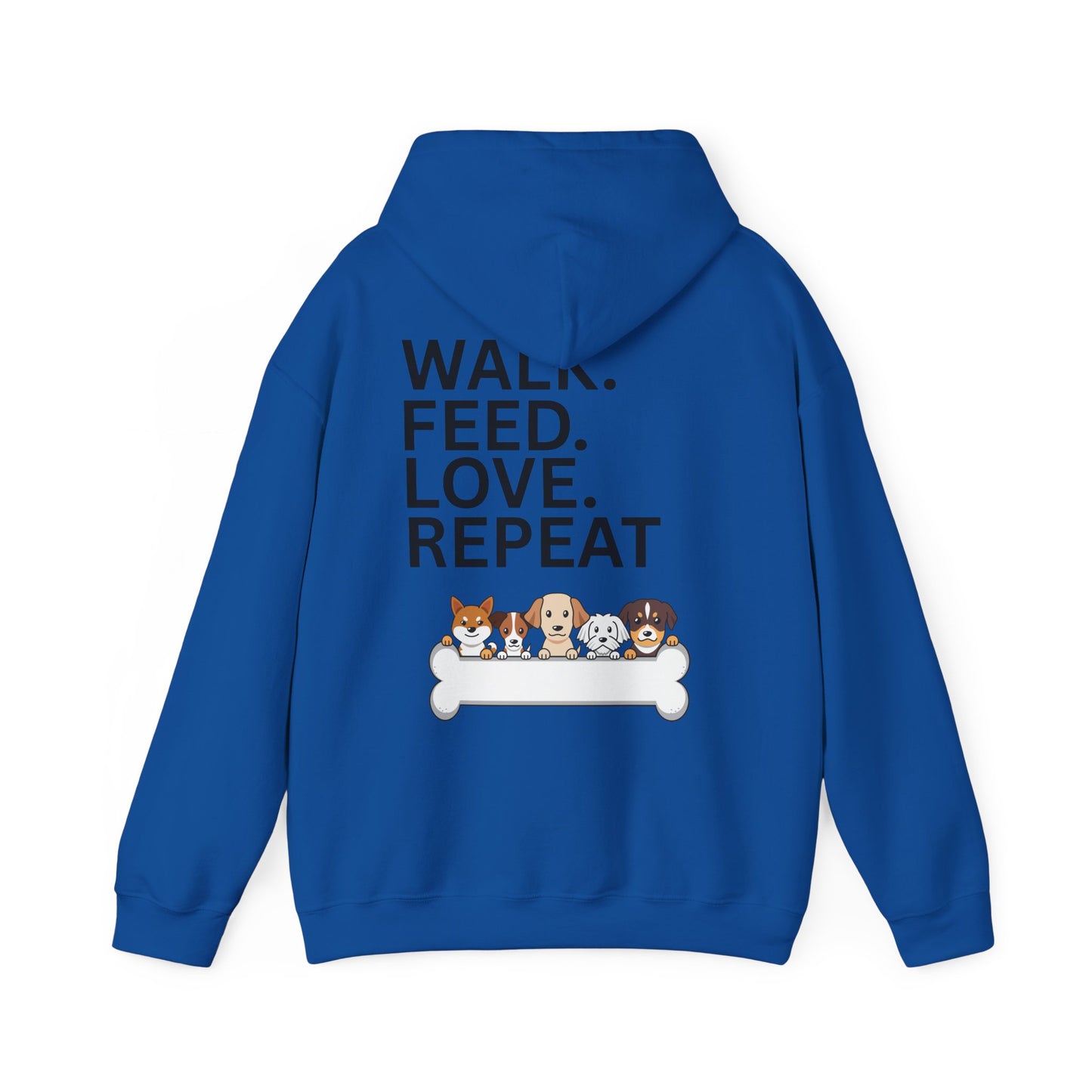 A cozy hoodie designed for dog lovers, featuring a kangaroo pouch pocket.