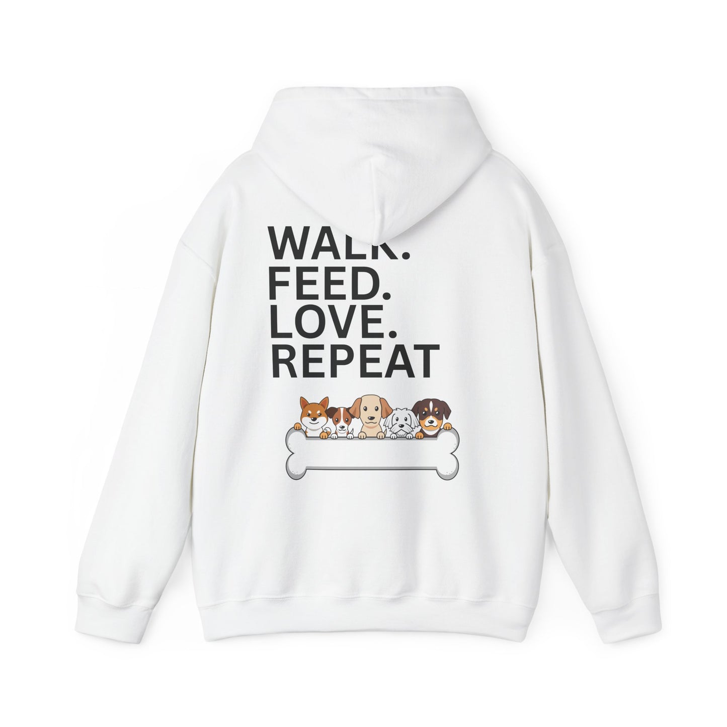 A cozy hoodie designed for dog lovers, featuring a kangaroo pouch pocket.