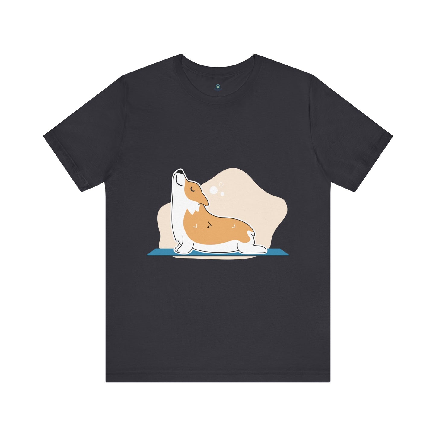 Corgi Yoga Tee, Relaxed Fit Dog Lover Shirt, Gift for Pet Parents, Cute Animal Graphic T-Shirt, Fun Casual Wear, Unique Present