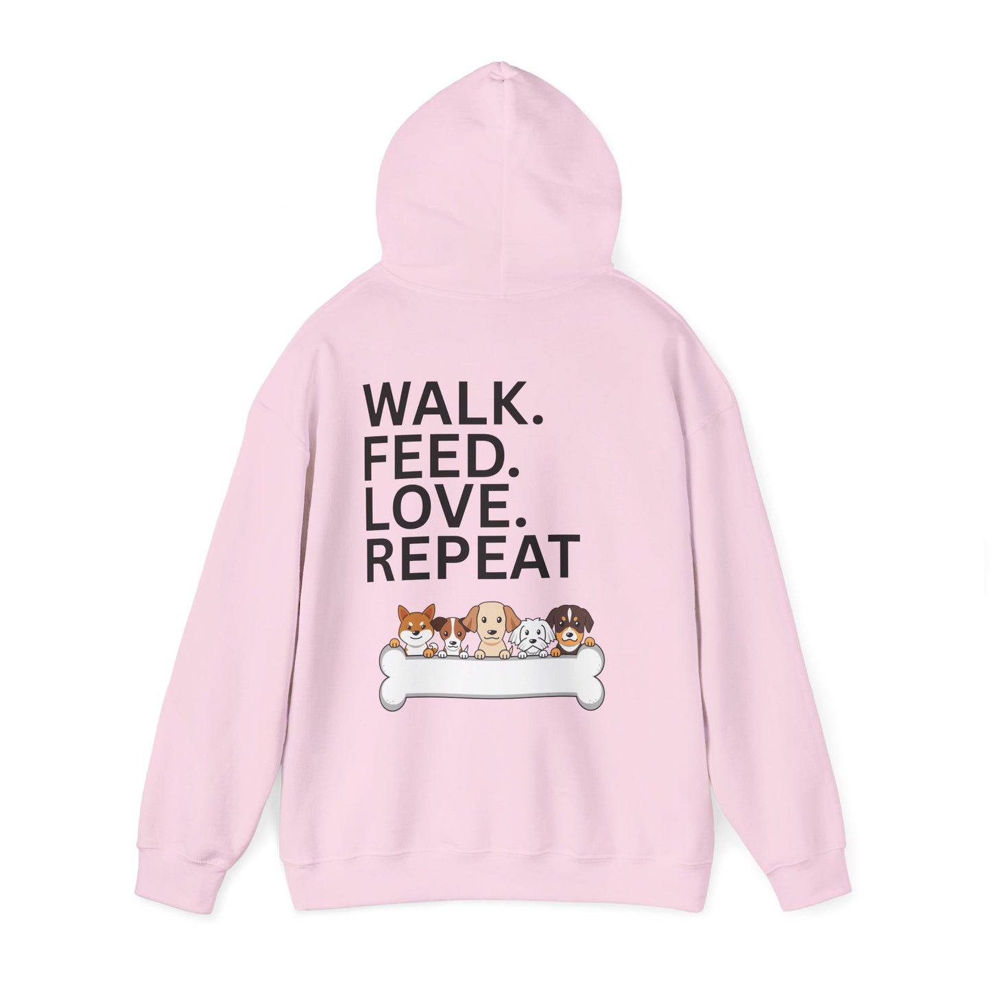 A cozy hoodie designed for dog lovers, featuring a kangaroo pouch pocket.
