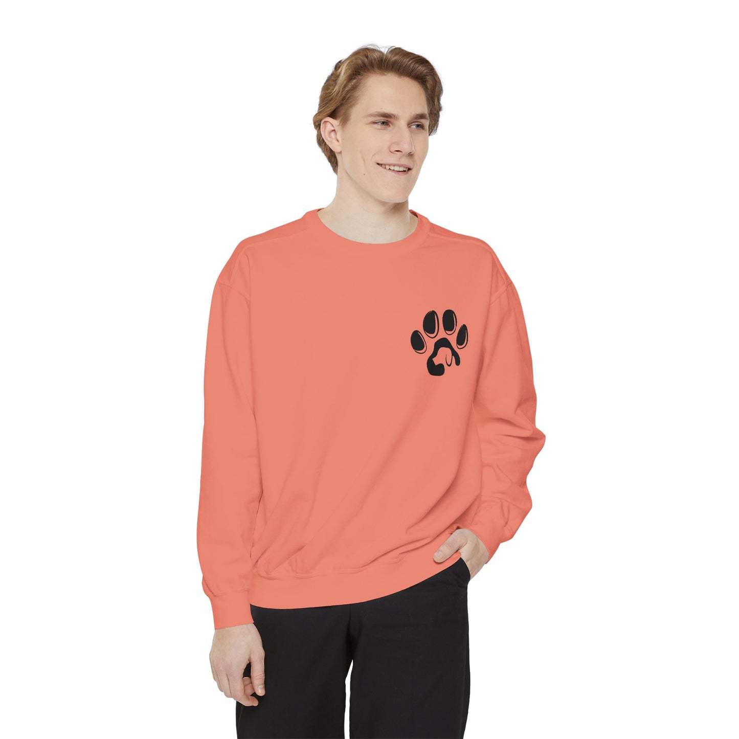Paw Print Cozy Sweatshirt - Ideal for Pet Lovers, Casual Wear, Gifts, Animal Lovers, Fall Fashion