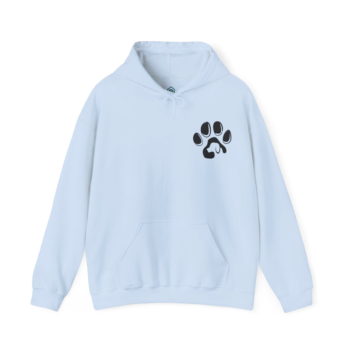 A cozy hoodie designed for dog lovers, featuring a kangaroo pouch pocket.