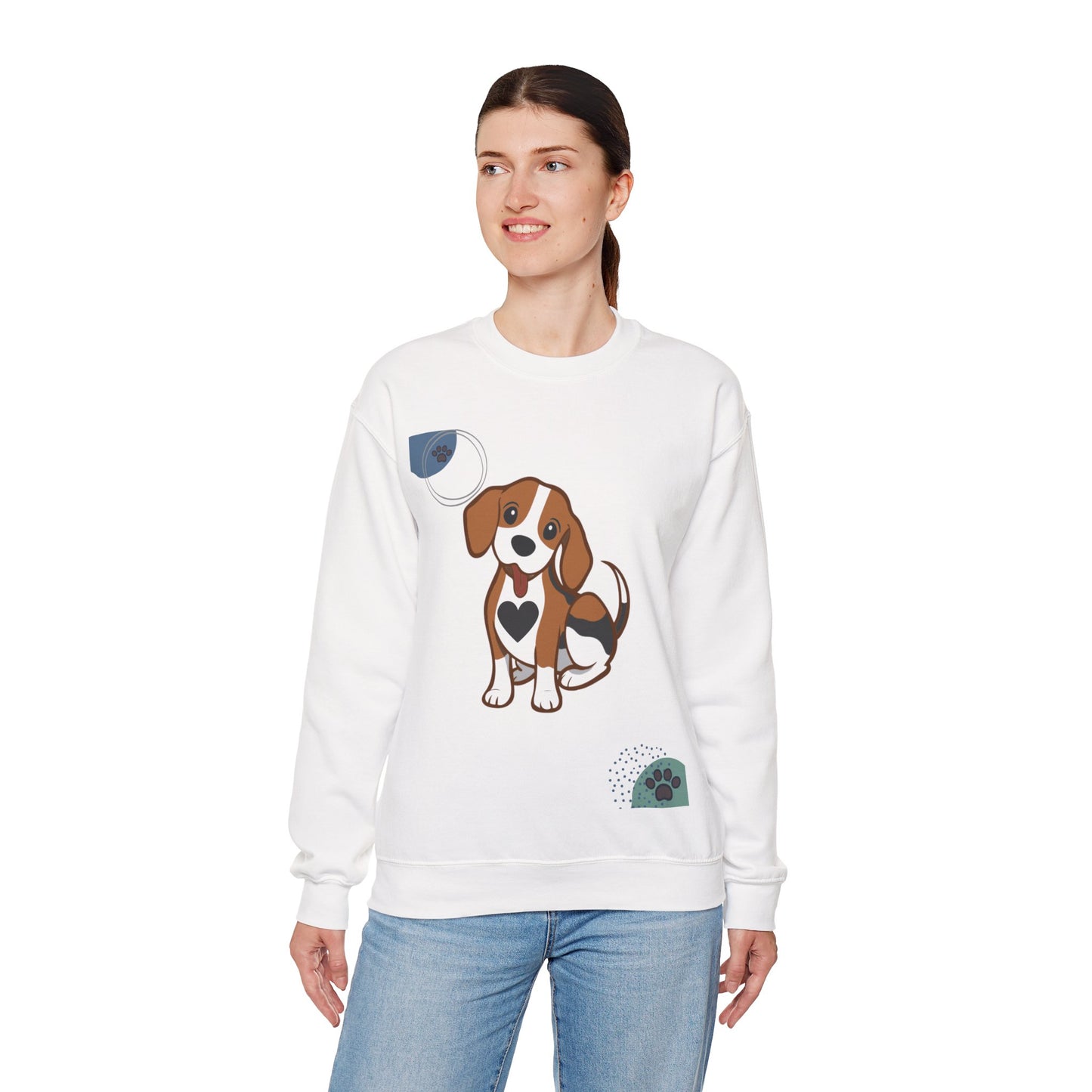 Adorable Dog-Themed Crewneck Sweatshirt, Pet Lover Gift, Cozy Sweatshirt for Dog Owners, Cute Pet Apparel, Perfect for Birthdays