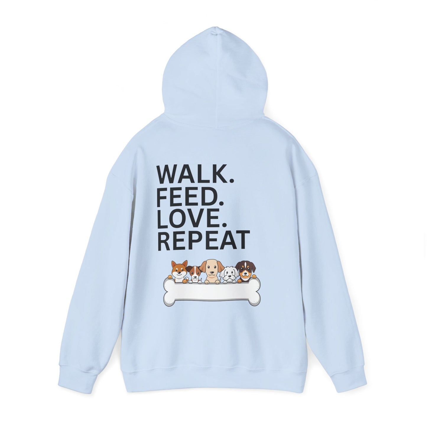 A cozy hoodie designed for dog lovers, featuring a kangaroo pouch pocket.