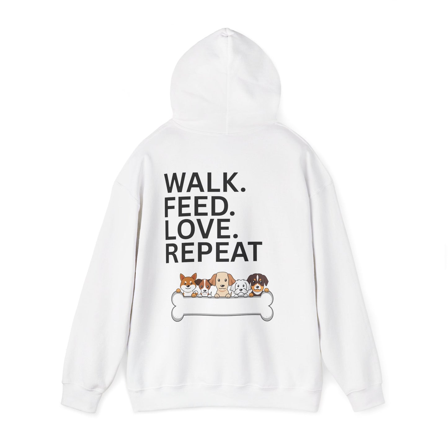 A cozy hoodie designed for dog lovers, featuring a kangaroo pouch pocket.
