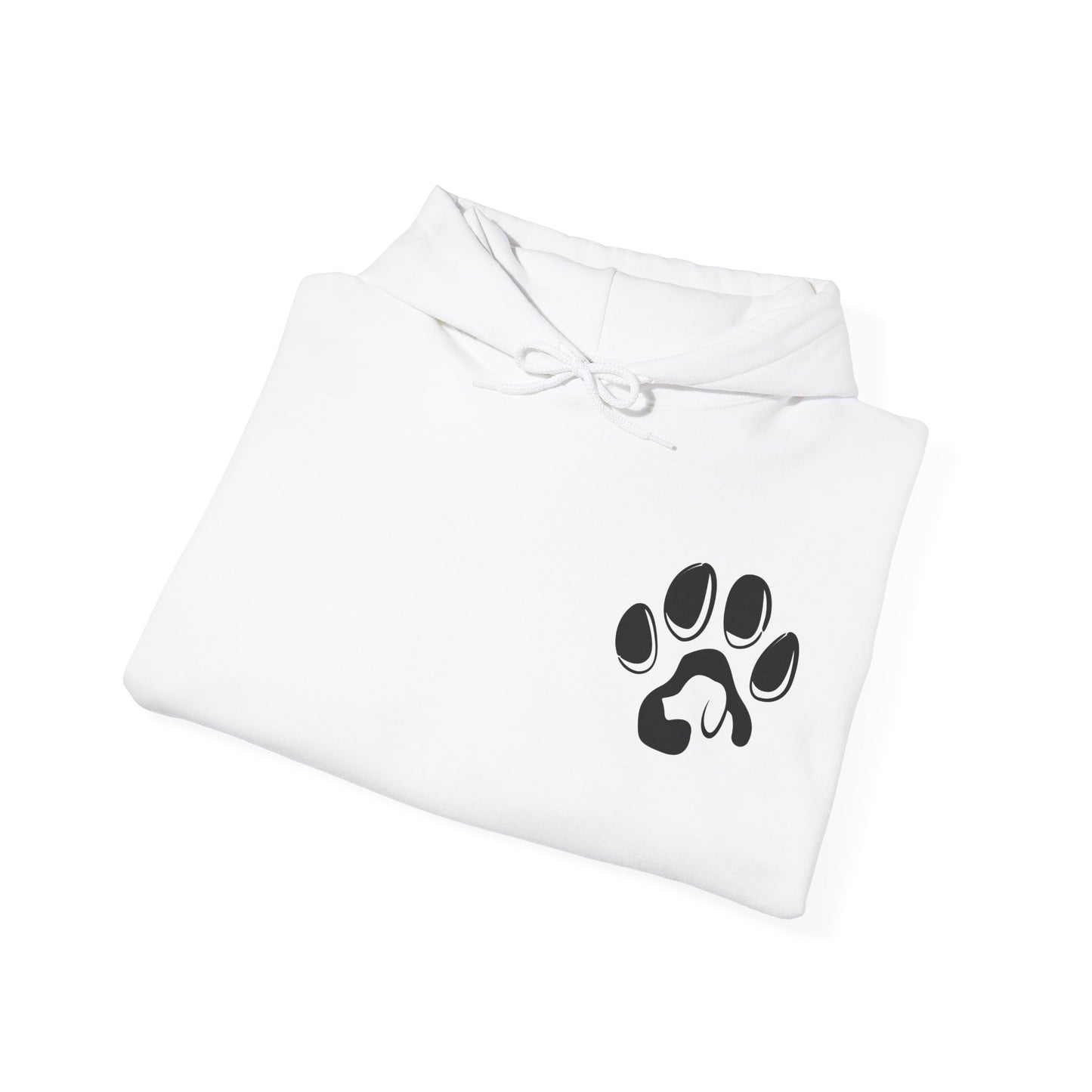A cozy hoodie designed for dog lovers, featuring a kangaroo pouch pocket.
