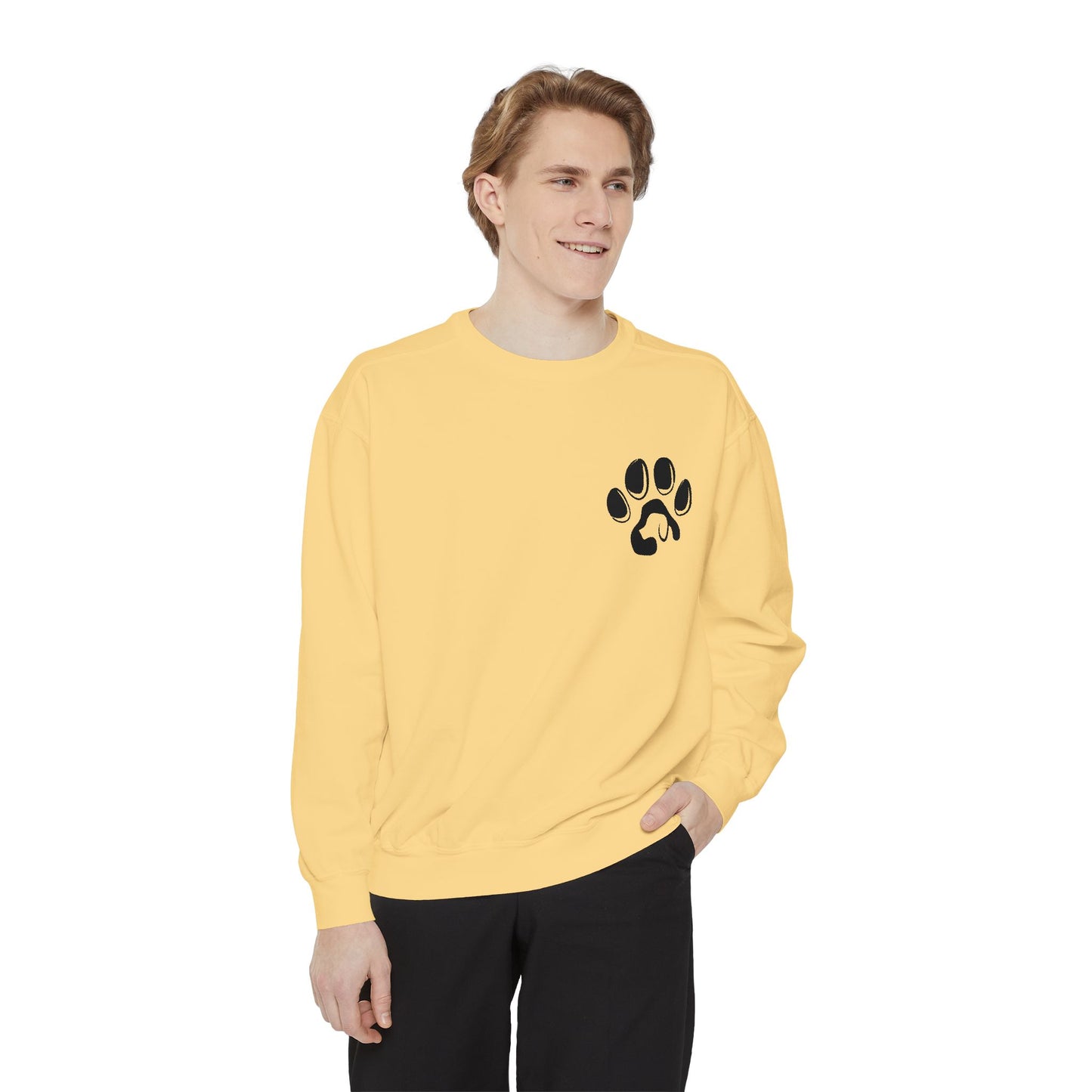 Paw Print Cozy Sweatshirt - Ideal for Pet Lovers, Casual Wear, Gifts, Animal Lovers, Fall Fashion