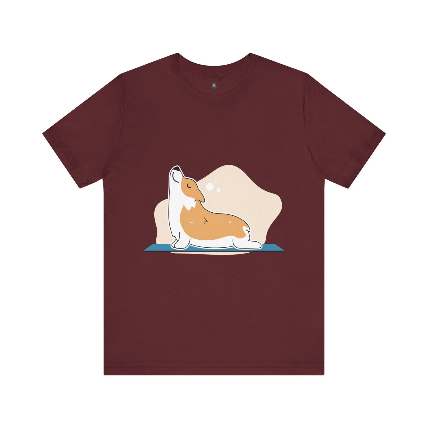 Corgi Yoga Tee, Relaxed Fit Dog Lover Shirt, Gift for Pet Parents, Cute Animal Graphic T-Shirt, Fun Casual Wear, Unique Present