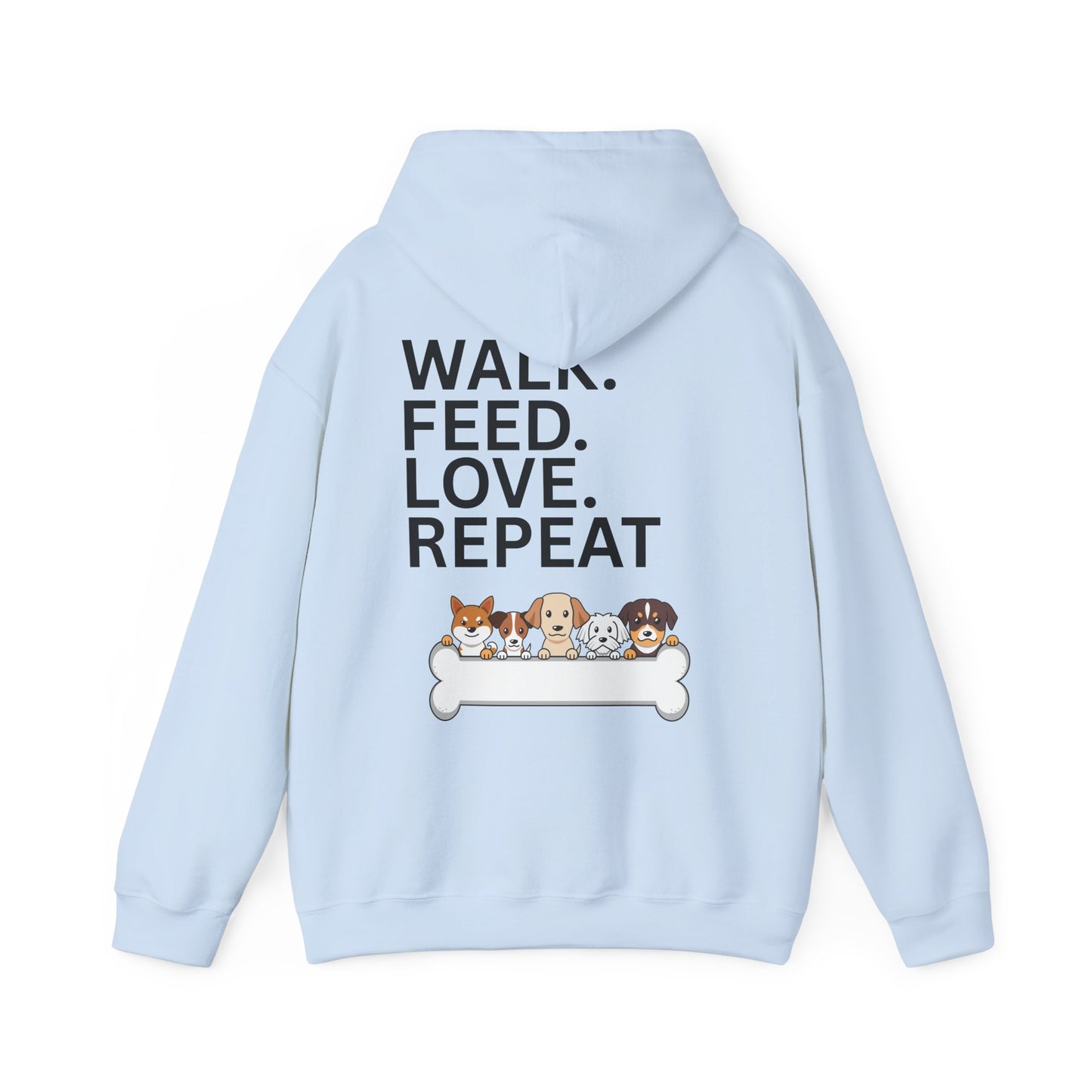 A cozy hoodie designed for dog lovers, featuring a kangaroo pouch pocket.