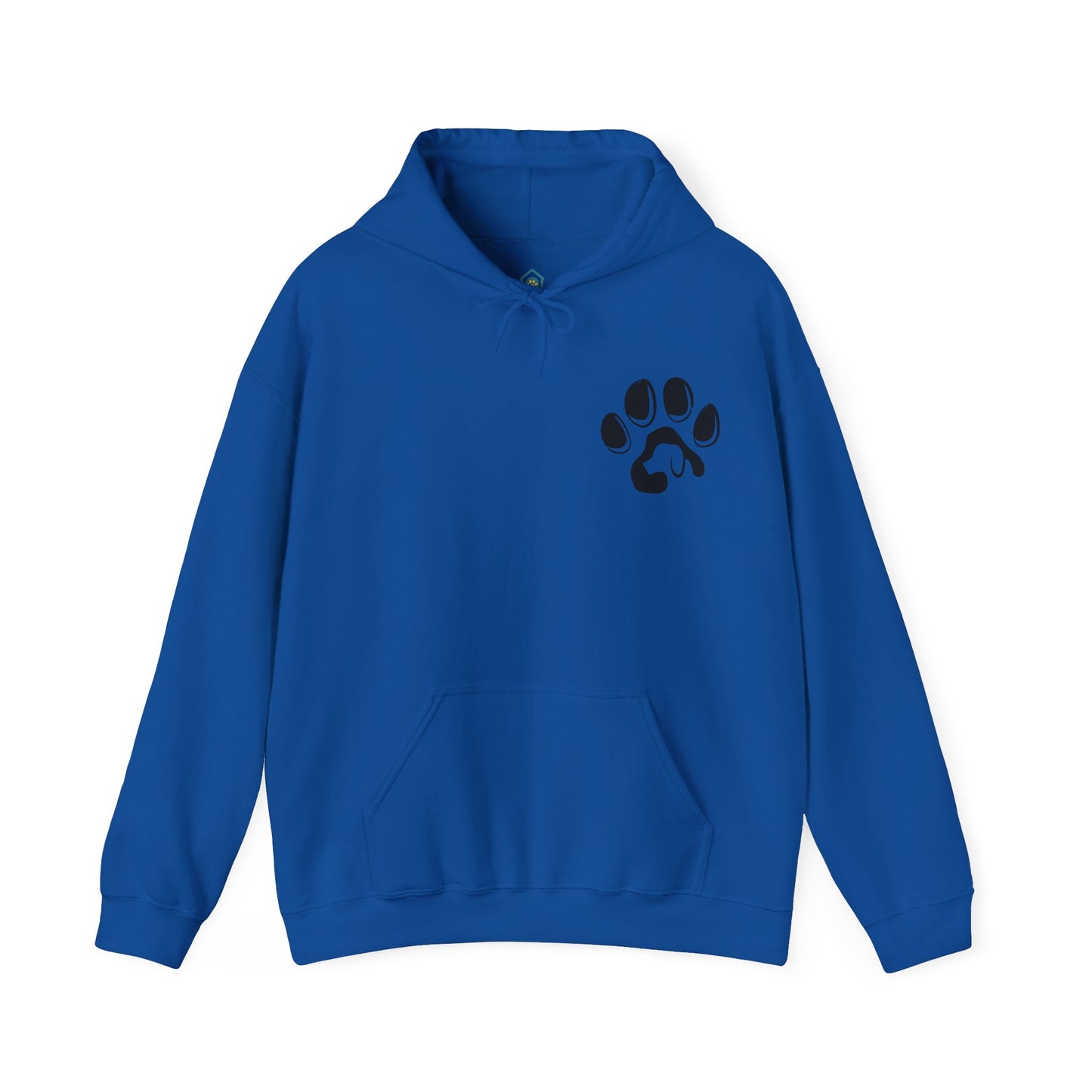 A cozy hoodie designed for dog lovers, featuring a kangaroo pouch pocket.