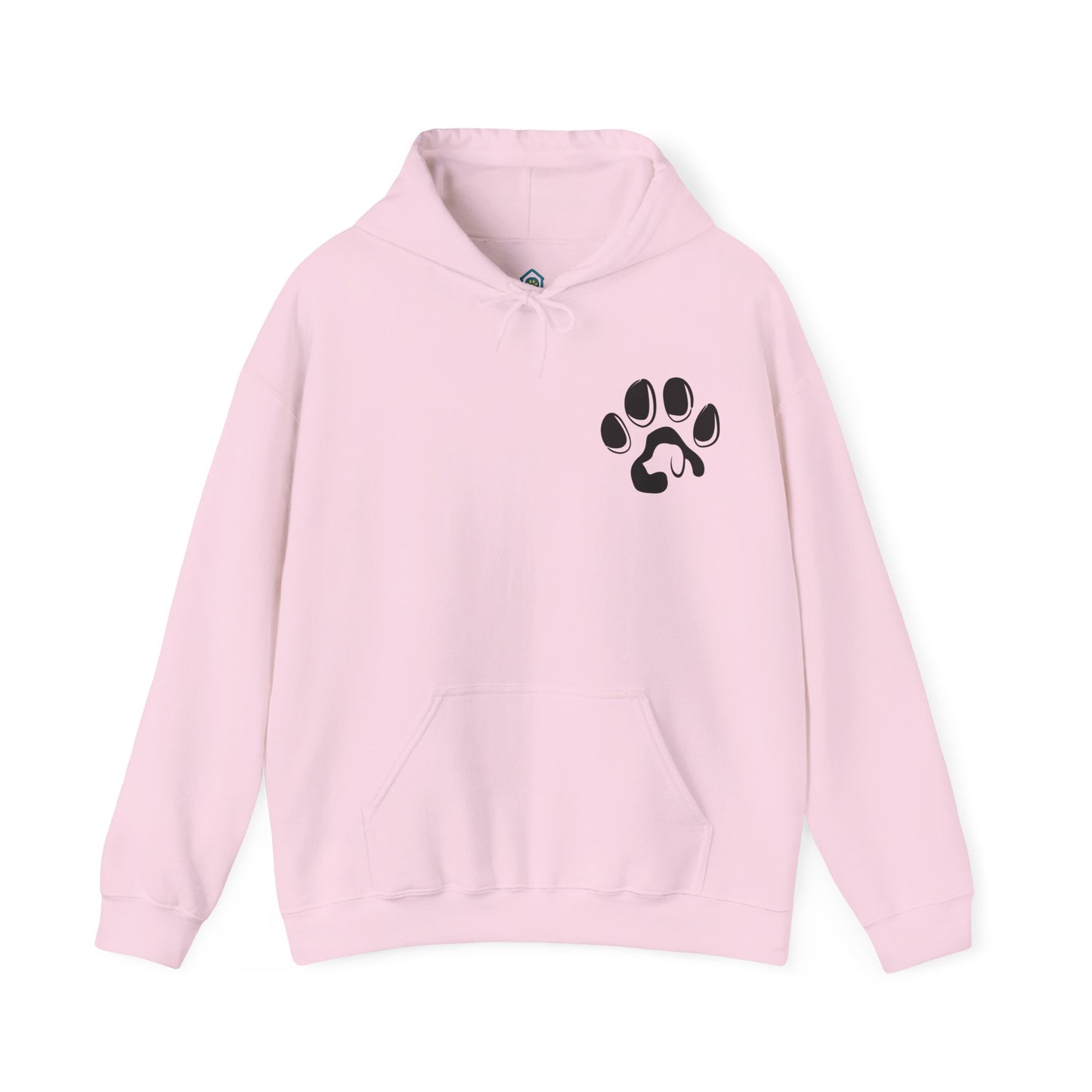 A cozy hoodie designed for dog lovers, featuring a kangaroo pouch pocket.