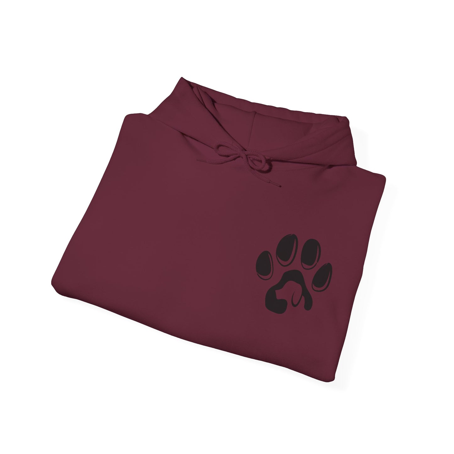 A cozy hoodie designed for dog lovers, featuring a kangaroo pouch pocket.