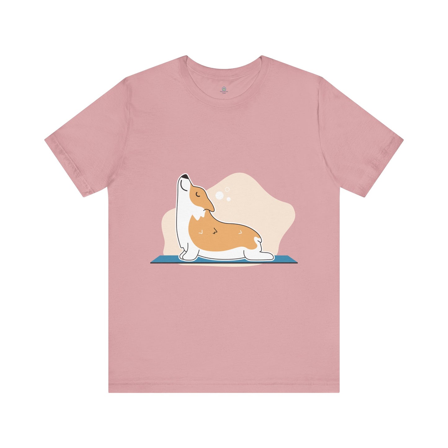 Corgi Yoga Tee, Relaxed Fit Dog Lover Shirt, Gift for Pet Parents, Cute Animal Graphic T-Shirt, Fun Casual Wear, Unique Present