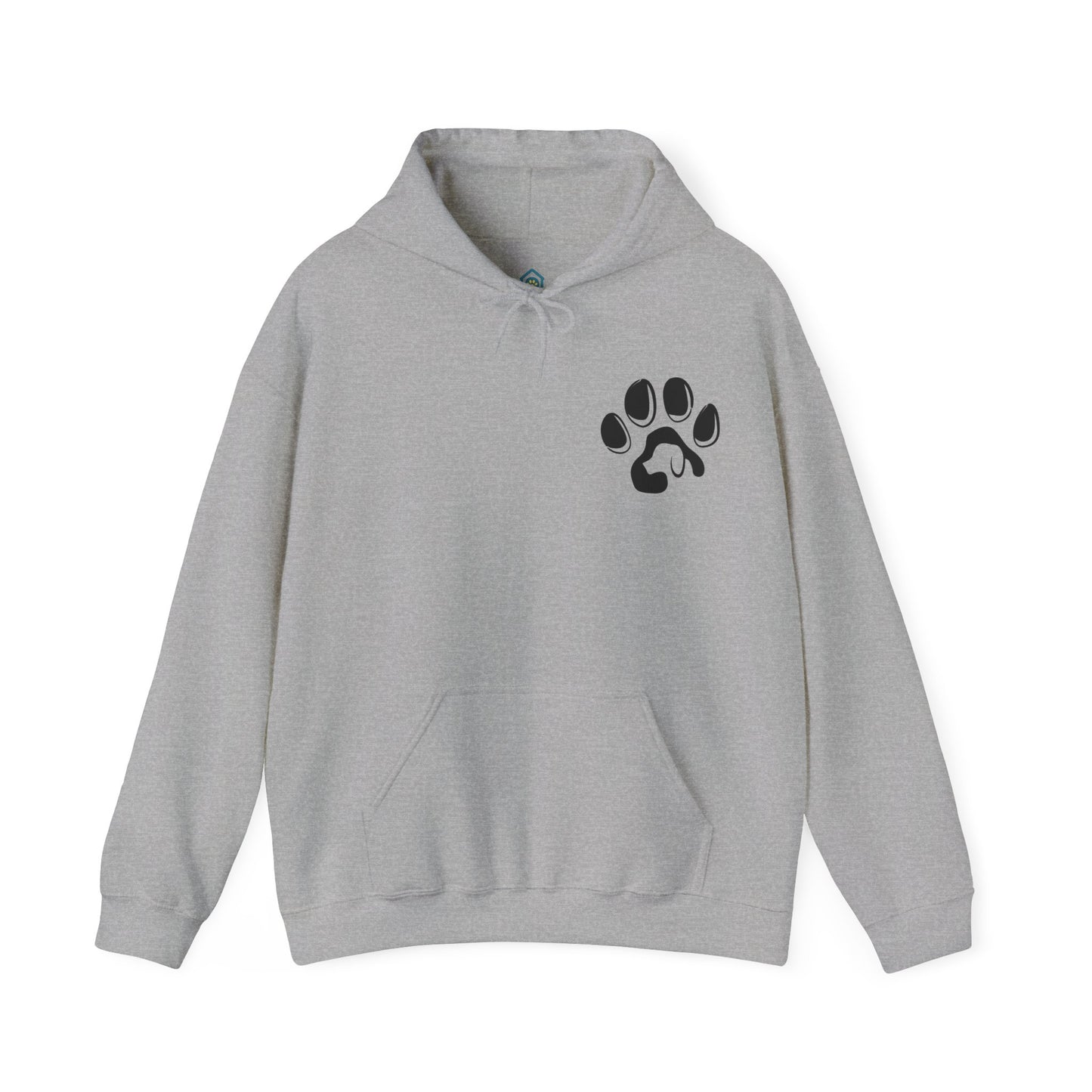 A cozy hoodie designed for dog lovers, featuring a kangaroo pouch pocket.