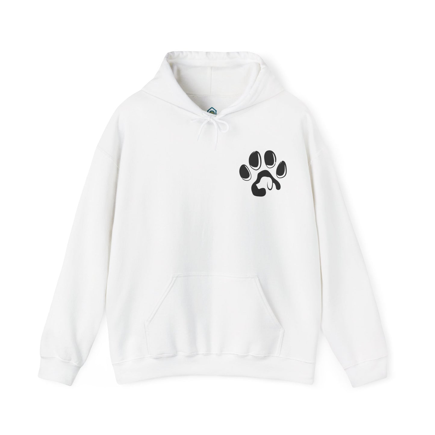 A cozy hoodie designed for dog lovers, featuring a kangaroo pouch pocket.