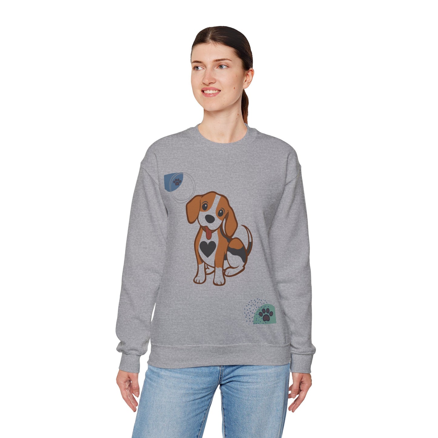Adorable Dog-Themed Crewneck Sweatshirt, Pet Lover Gift, Cozy Sweatshirt for Dog Owners, Cute Pet Apparel, Perfect for Birthdays