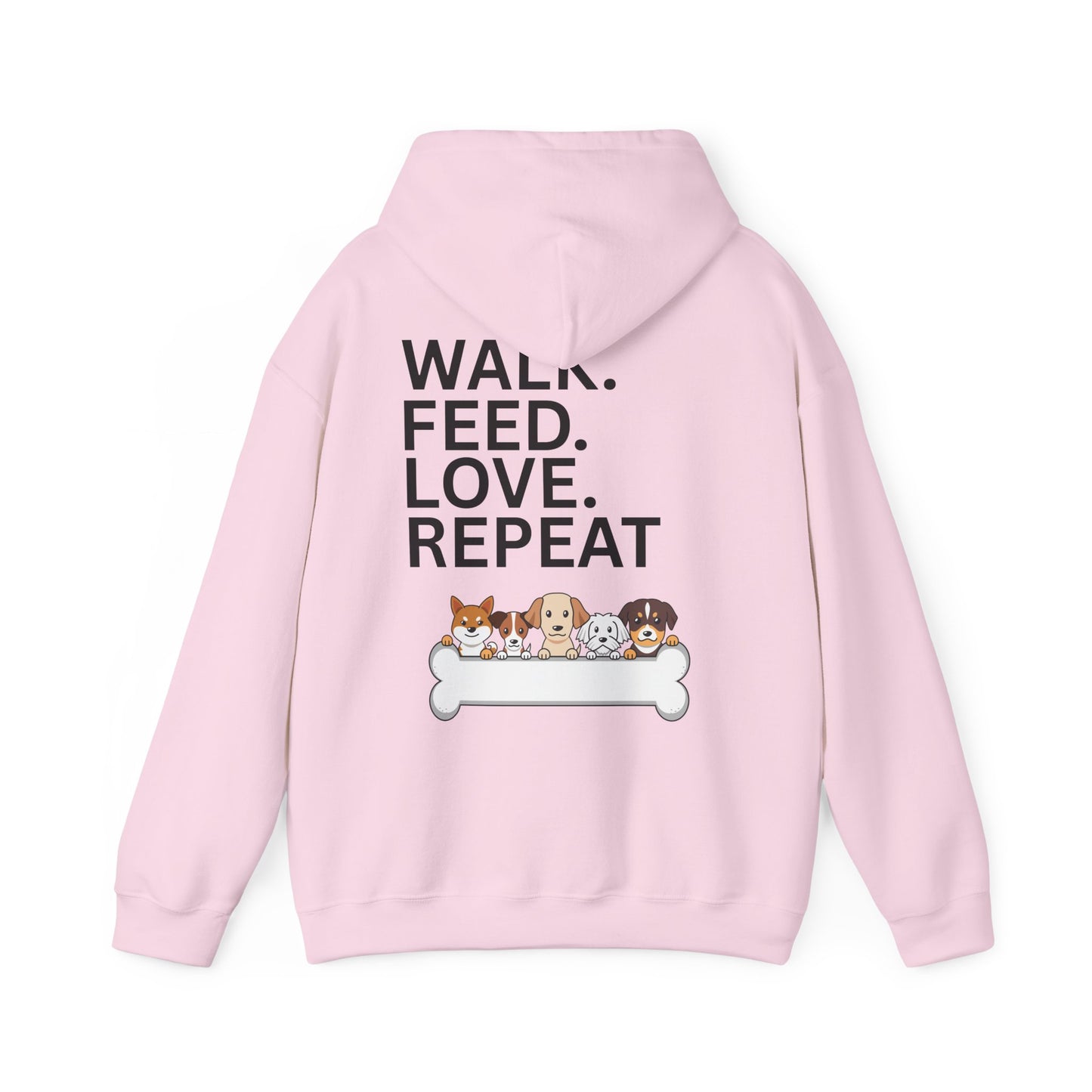 A cozy hoodie designed for dog lovers, featuring a kangaroo pouch pocket.