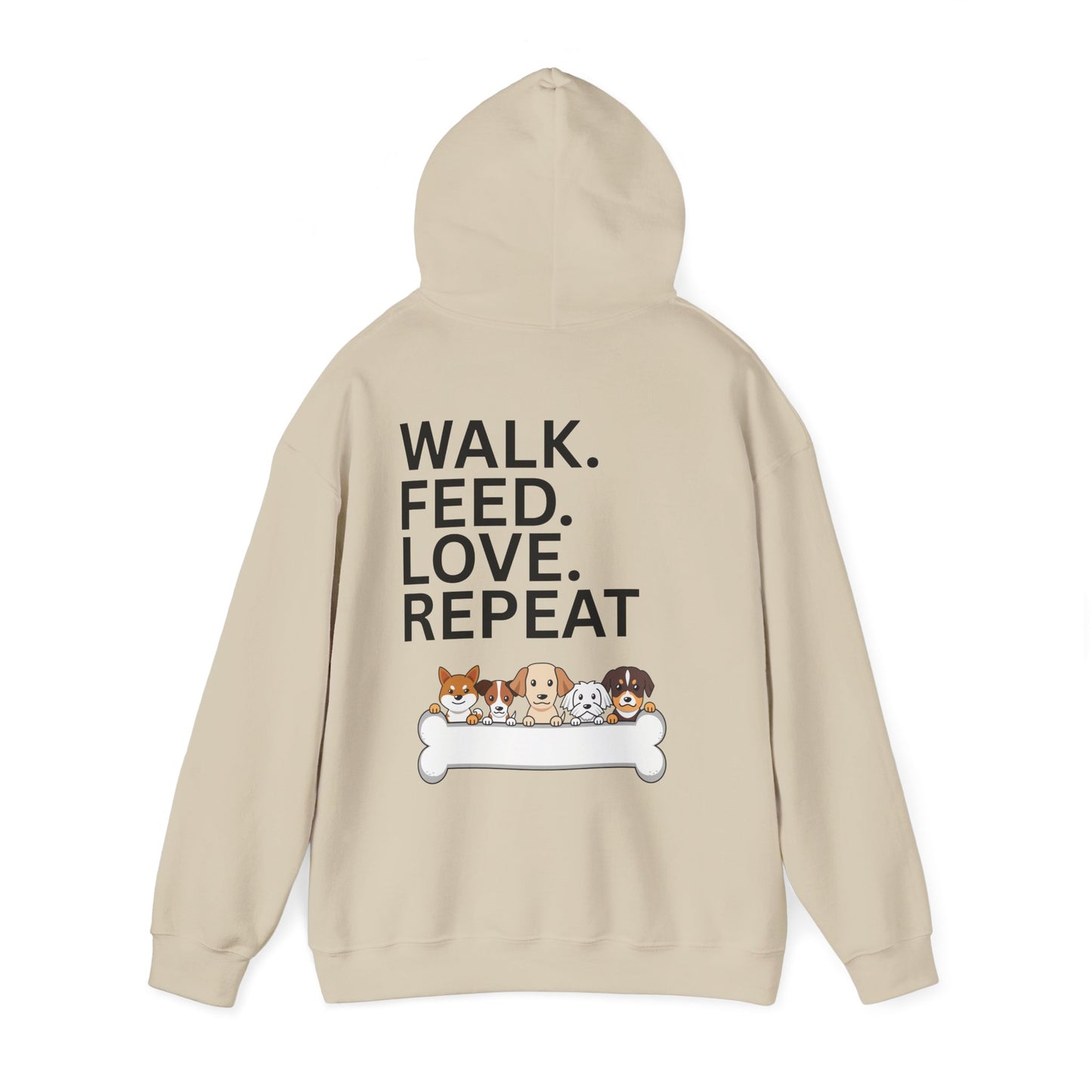 A cozy hoodie designed for dog lovers, featuring a kangaroo pouch pocket.