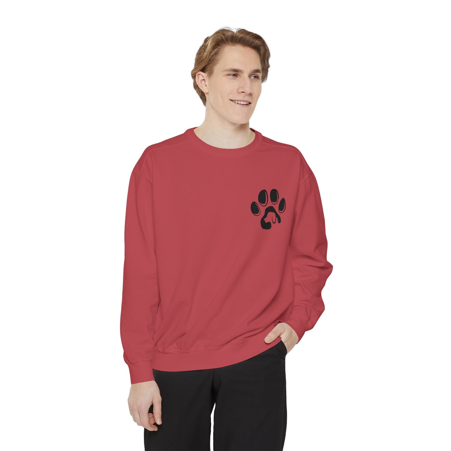 Paw Print Cozy Sweatshirt - Ideal for Pet Lovers, Casual Wear, Gifts, Animal Lovers, Fall Fashion