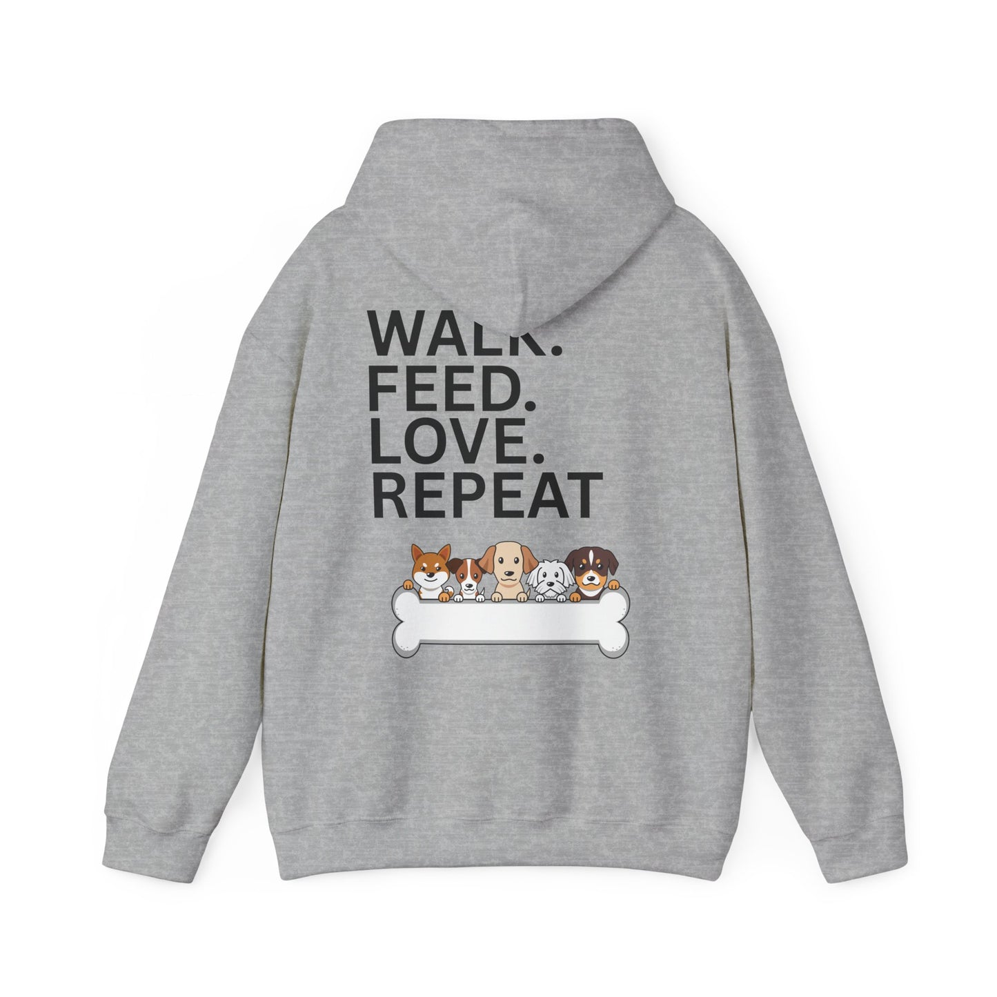 A cozy hoodie designed for dog lovers, featuring a kangaroo pouch pocket.