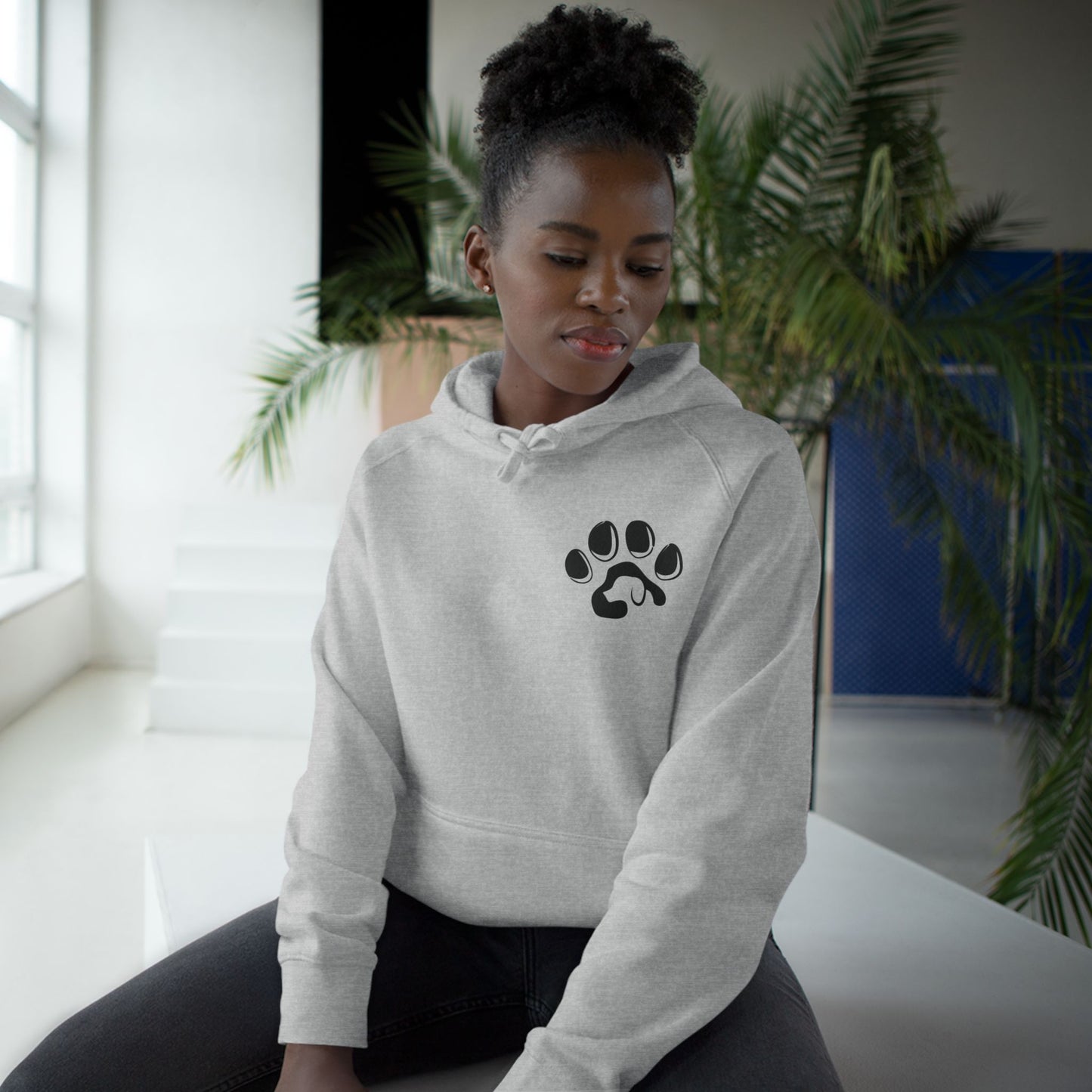 Cute Dog Lover Unisex Hoodie, Animal Paw Print Sweatshirt, Pet Gift, Animal Rights Apparel, Gift for Dog Mom, Vintage Dog Art