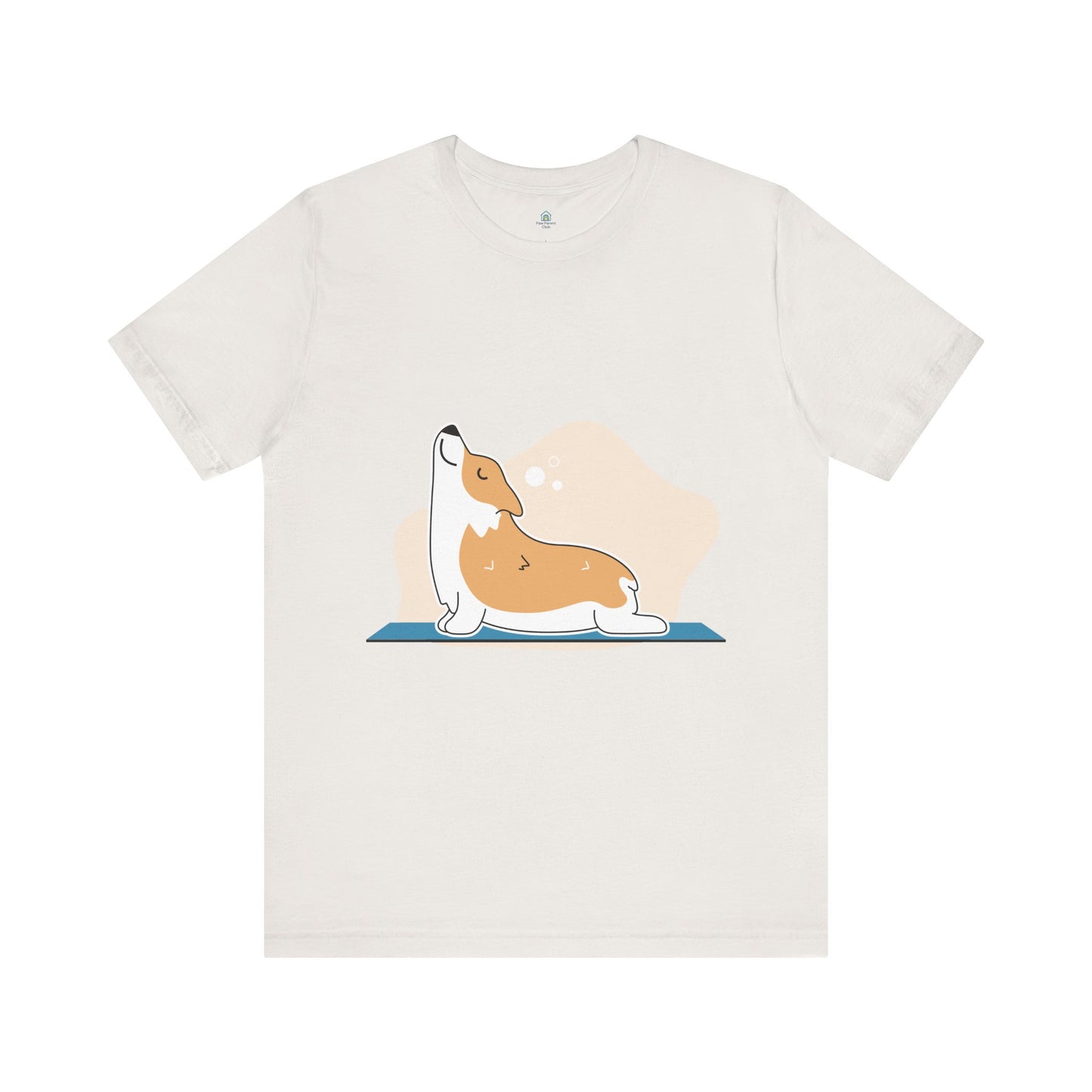 Corgi Yoga Tee, Relaxed Fit Dog Lover Shirt, Gift for Pet Parents, Cute Animal Graphic T-Shirt, Fun Casual Wear, Unique Present