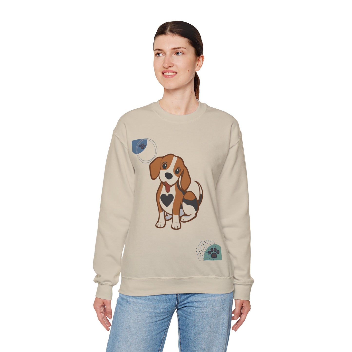 Adorable Dog-Themed Crewneck Sweatshirt, Pet Lover Gift, Cozy Sweatshirt for Dog Owners, Cute Pet Apparel, Perfect for Birthdays
