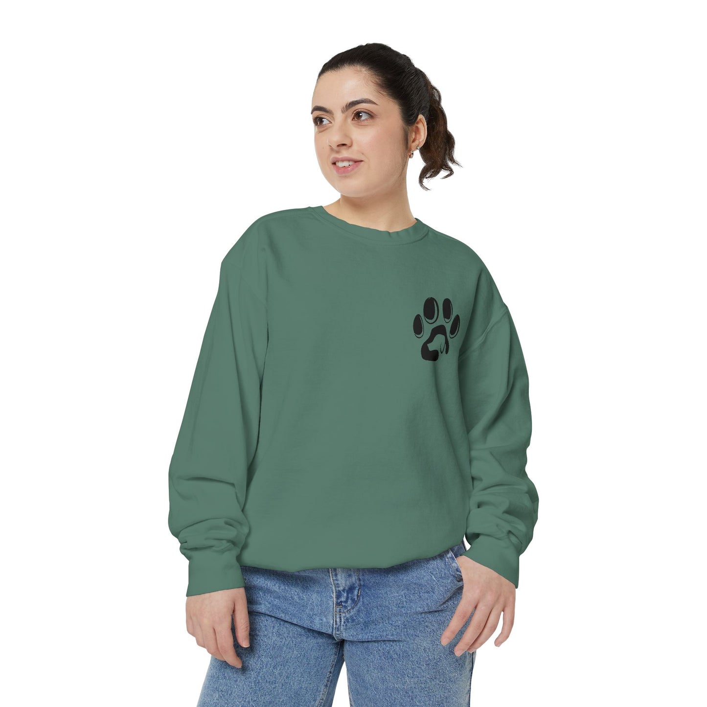 Paw Print Cozy Sweatshirt - Ideal for Pet Lovers, Casual Wear, Gifts, Animal Lovers, Fall Fashion