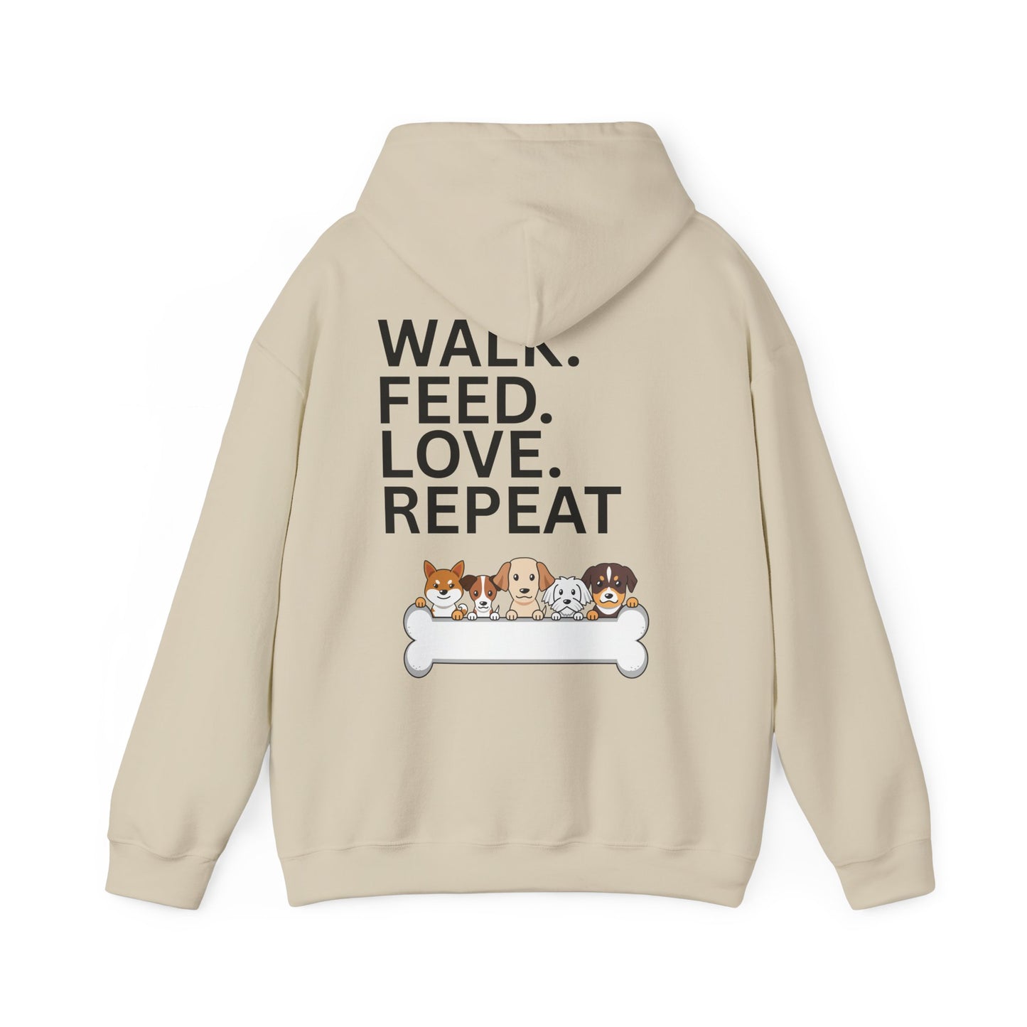 A cozy hoodie designed for dog lovers, featuring a kangaroo pouch pocket.