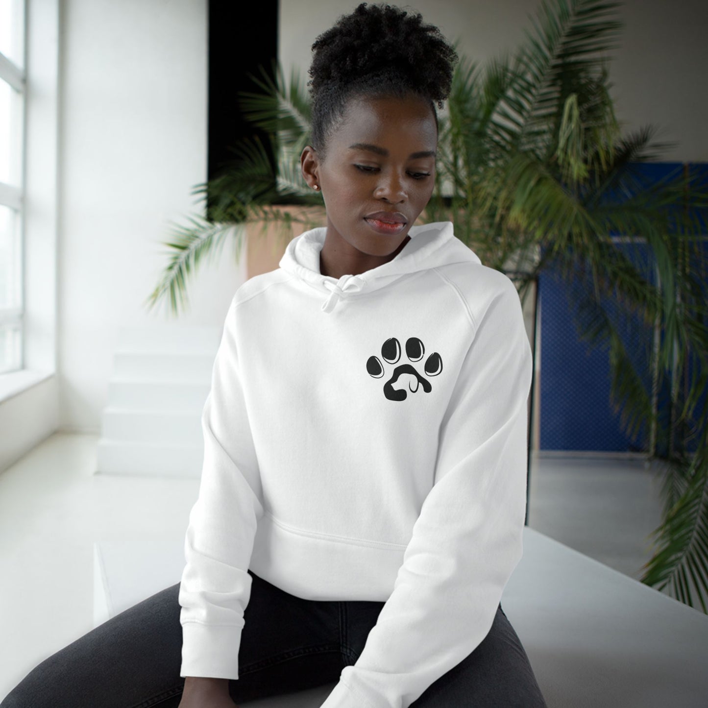 Cute Dog Lover Unisex Hoodie, Animal Paw Print Sweatshirt, Pet Gift, Animal Rights Apparel, Gift for Dog Mom, Vintage Dog Art