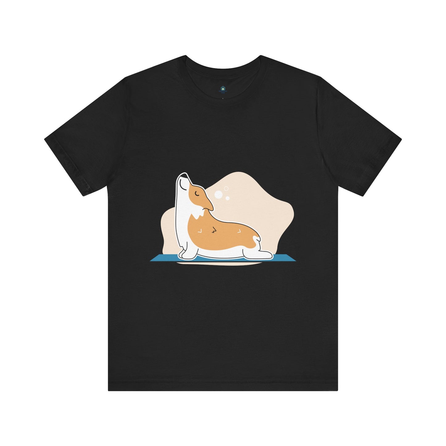Corgi Yoga Tee, Relaxed Fit Dog Lover Shirt, Gift for Pet Parents, Cute Animal Graphic T-Shirt, Fun Casual Wear, Unique Present
