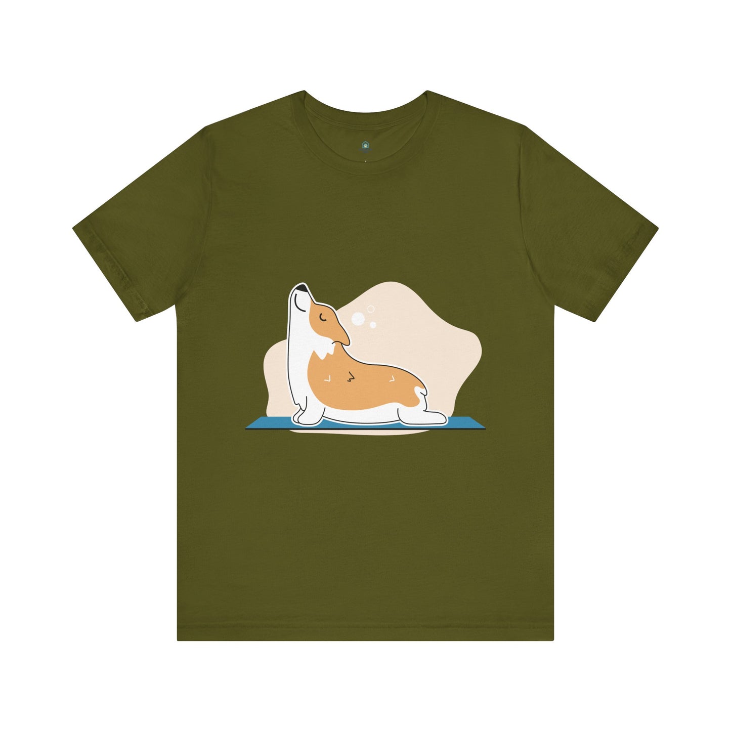 Corgi Yoga Tee, Relaxed Fit Dog Lover Shirt, Gift for Pet Parents, Cute Animal Graphic T-Shirt, Fun Casual Wear, Unique Present