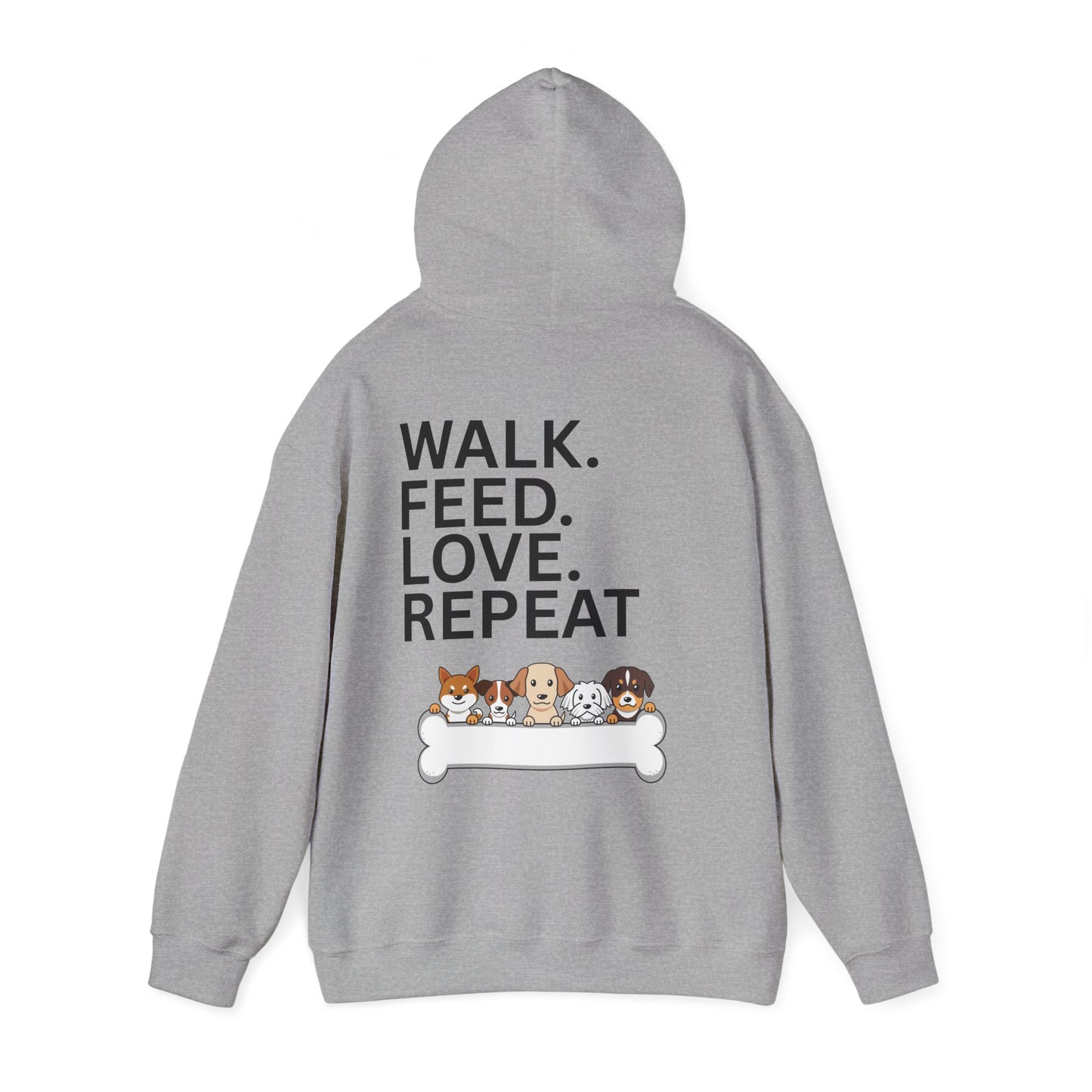 A cozy hoodie designed for dog lovers, featuring a kangaroo pouch pocket.