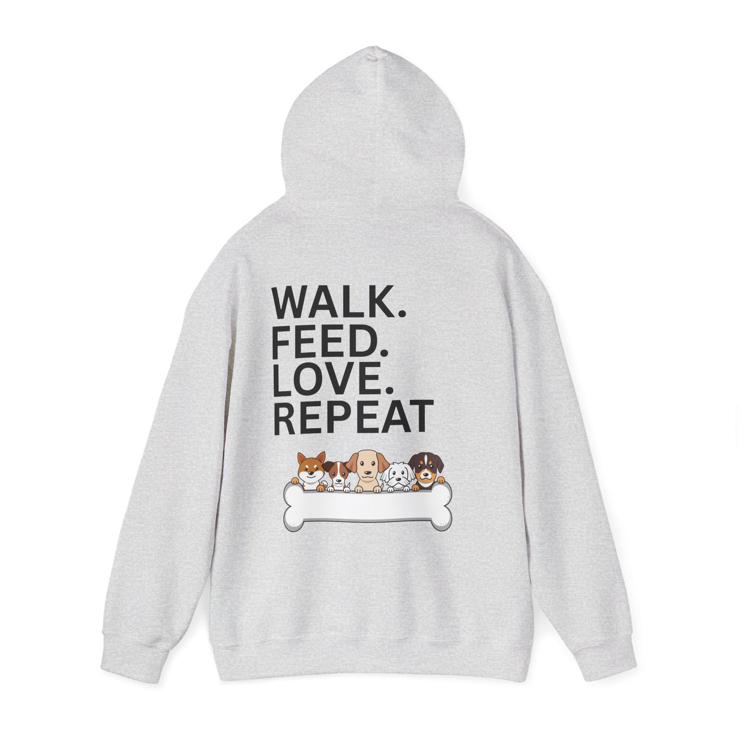 A cozy hoodie designed for dog lovers, featuring a kangaroo pouch pocket.