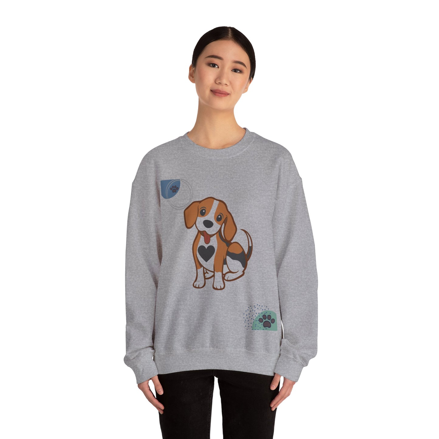 Adorable Dog-Themed Crewneck Sweatshirt, Pet Lover Gift, Cozy Sweatshirt for Dog Owners, Cute Pet Apparel, Perfect for Birthdays