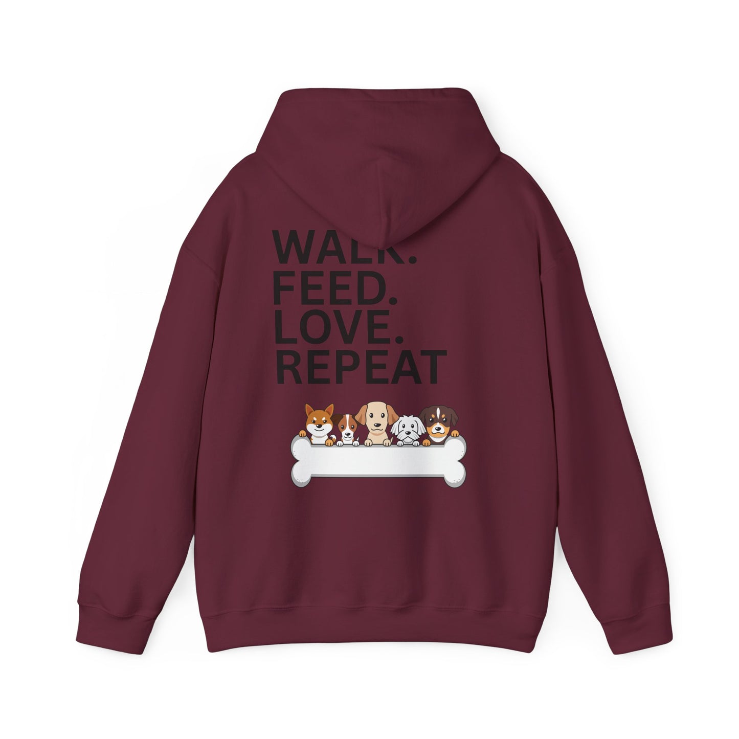 A cozy hoodie designed for dog lovers, featuring a kangaroo pouch pocket.