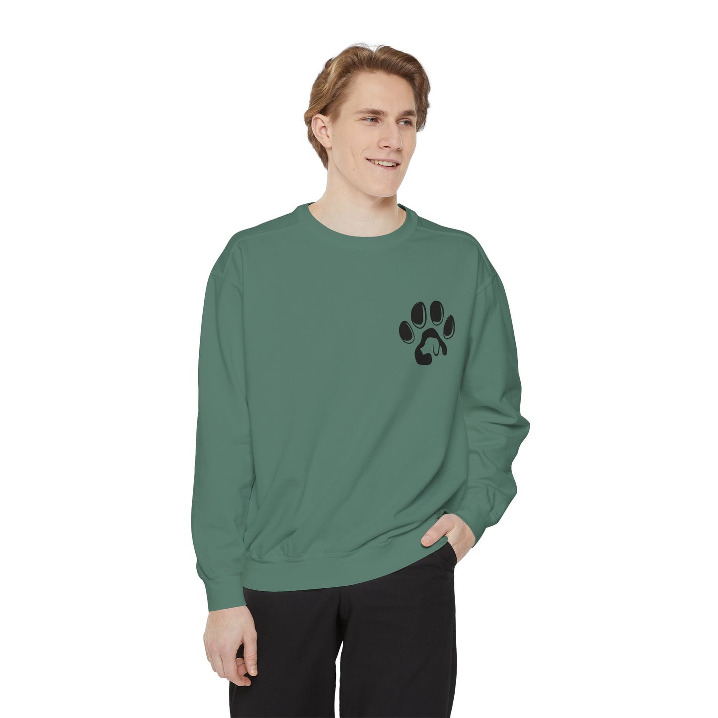 Paw Print Cozy Sweatshirt - Ideal for Pet Lovers, Casual Wear, Gifts, Animal Lovers, Fall Fashion