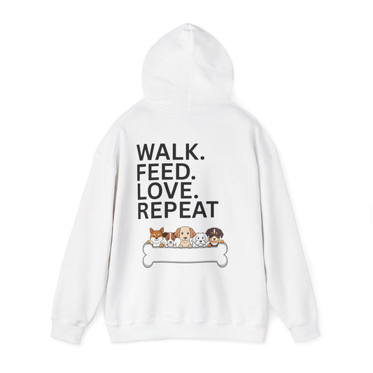 A cozy hoodie designed for dog lovers, featuring a kangaroo pouch pocket.