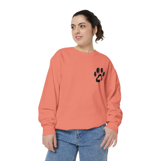 Paw Print Cozy Sweatshirt - Ideal for Pet Lovers, Casual Wear, Gifts, Animal Lovers, Fall Fashion