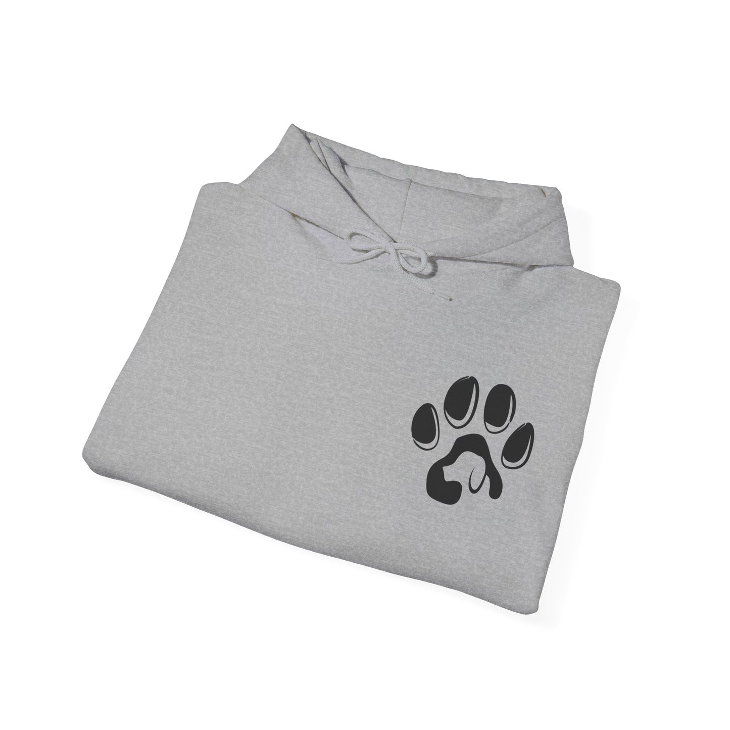 A cozy hoodie designed for dog lovers, featuring a kangaroo pouch pocket.